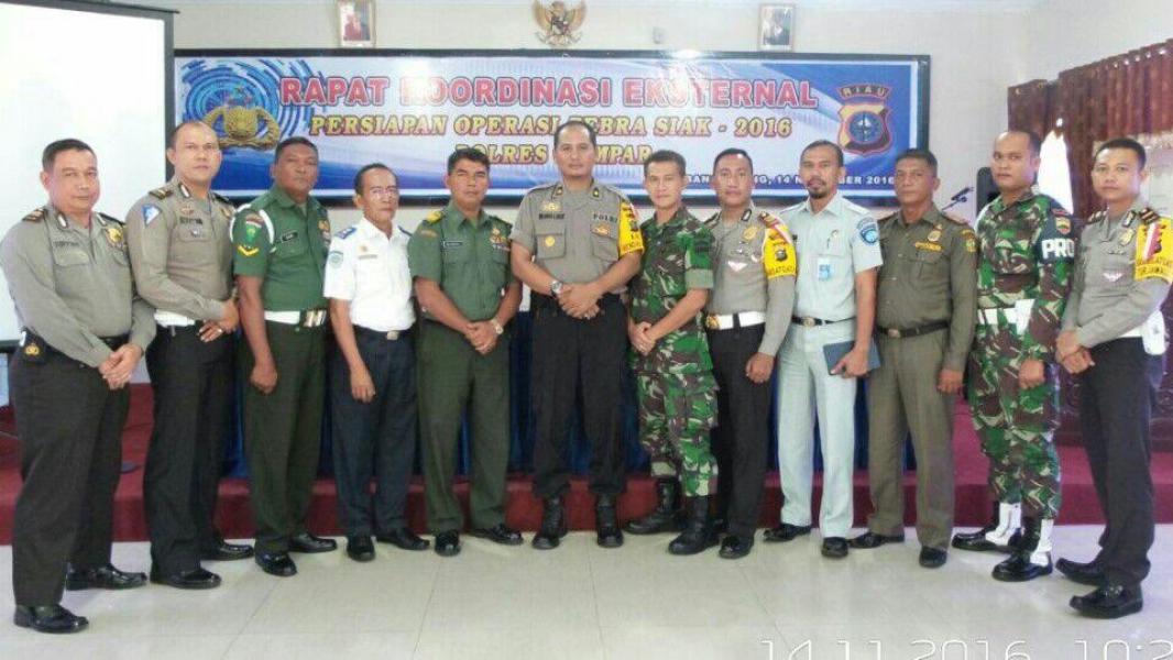 Polres Kampar Adakan Rakor Eksternal Persiapan Ops Zebra Siak 2016