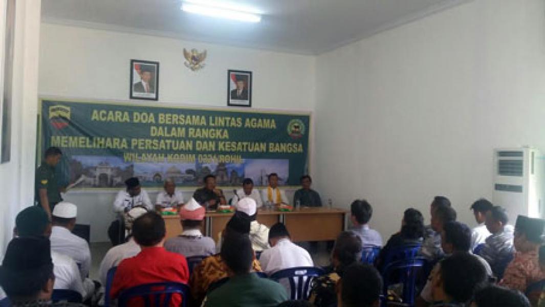 Rohil Rukun, Kodim 0321 Gelar Doa Lintas Agama