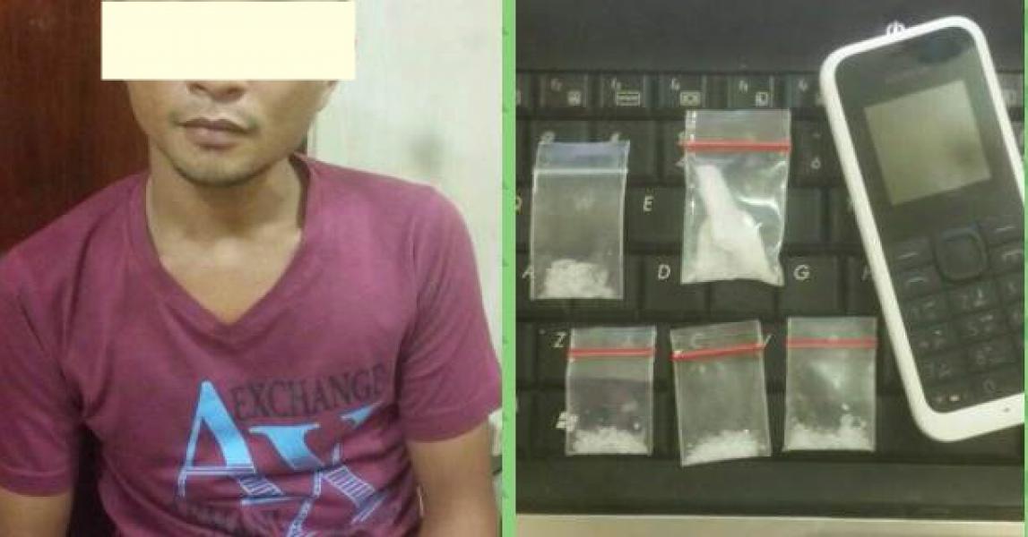 Seorang Pengedar Sabu Ditangkap Polisi Saat Asyik Bermain Game di Warnet