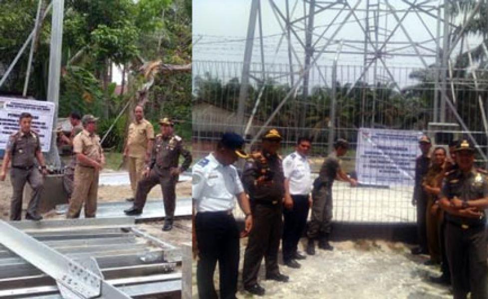 Tak Kantongi Izin, 10 Tower di Kampar Ditertibkan