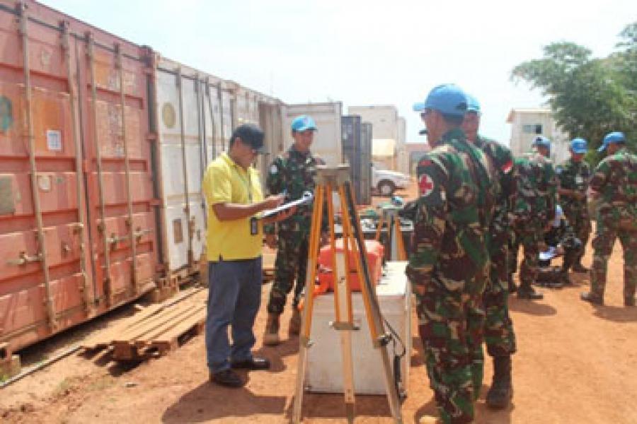 Tim COE Minusca Inspeksi Peralatan Konga XXXVII-C di Afrika Tengah