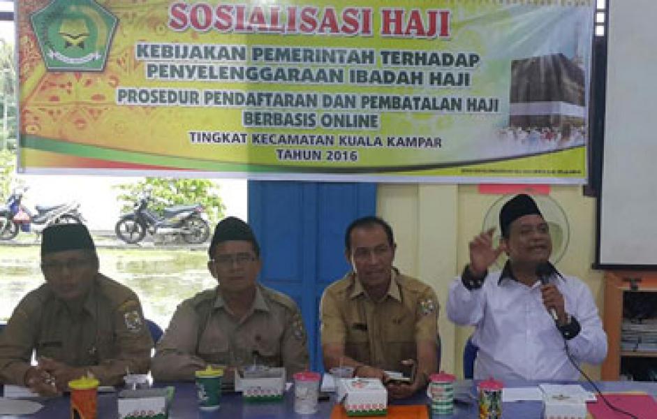 Warga Sulit Dapatkan Informasi Haji, Kemenag Pelalawan Sosialisasi di Daerah Perbatasan