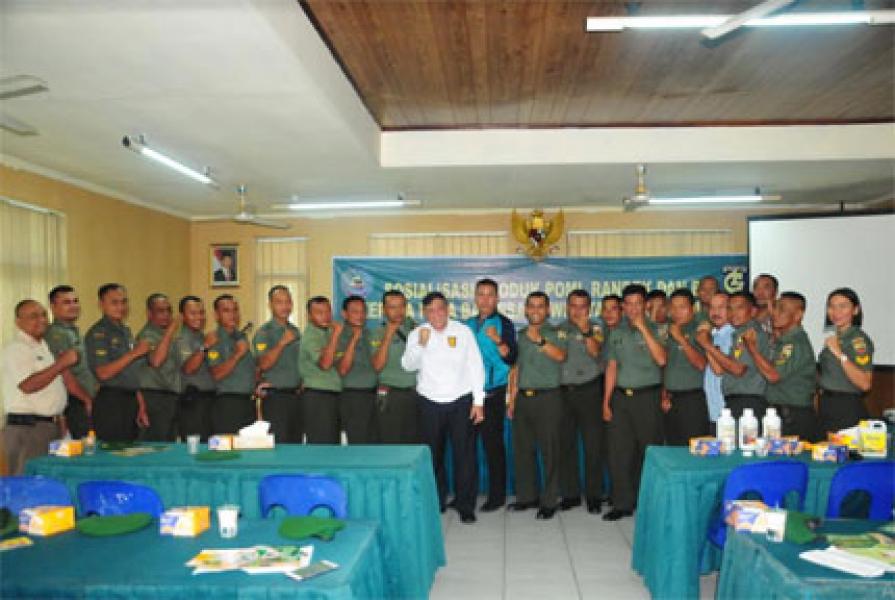 Babinsa Jajaran Korem 031/Wira Bima Ikuti Sosialisasi Produk Pomi, Randex dan Beka