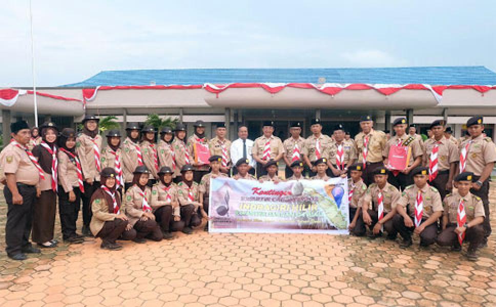 Bupati Wardan Lepas Kontingen Rainas XI Kwarcab Indragiri Hilir