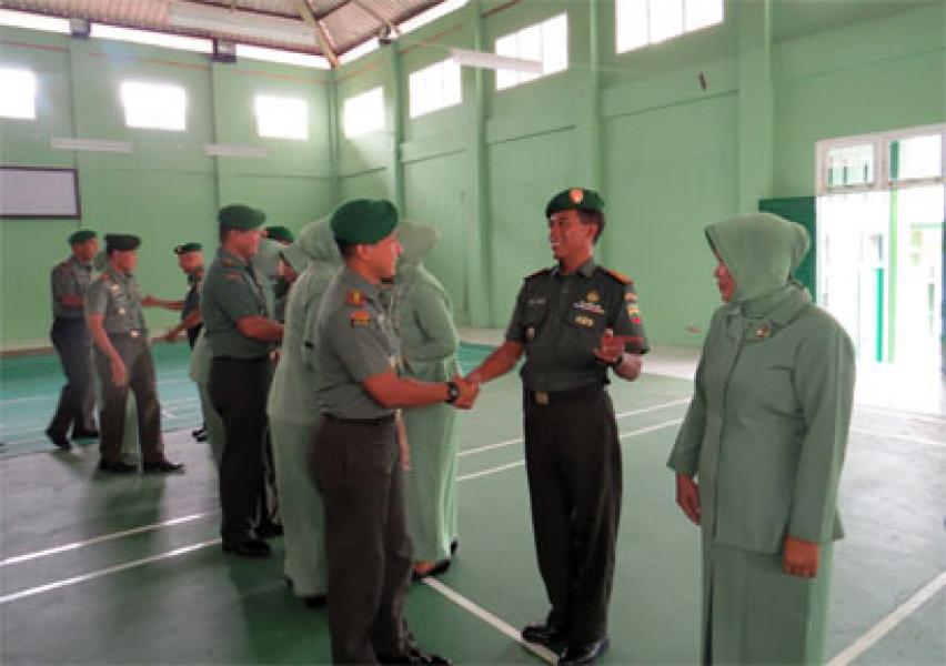 Dandim 0313/Kampar Pimpin Korp Raport Sertijab Danramil dan Perwira Staf Kodim