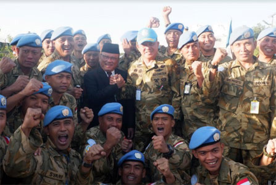 Dubes RI untuk Sudan dan Asops Panglima TNI kunjungi Prajurit TNI Indobatt-03