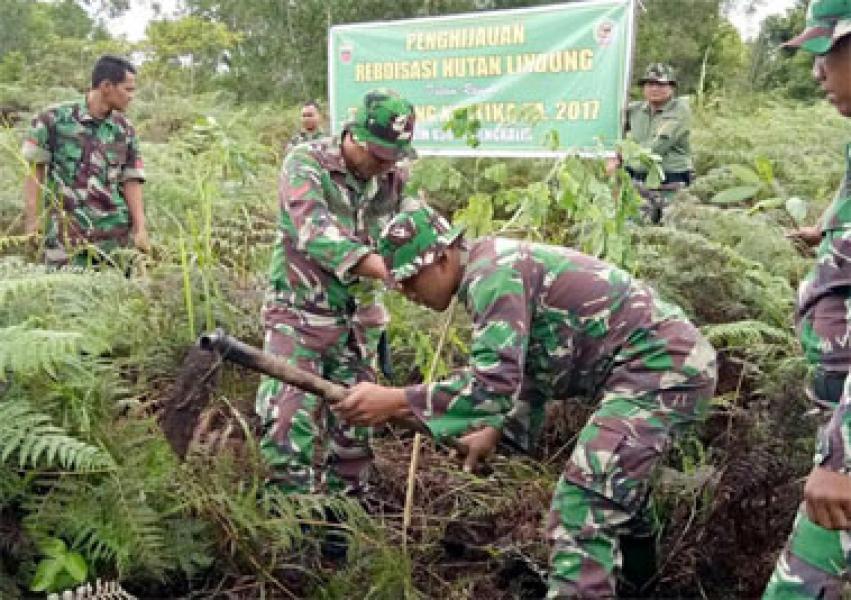 Hari Juang Kartika, Koramil 01/Bengkalis Laksanakan Penghijauan