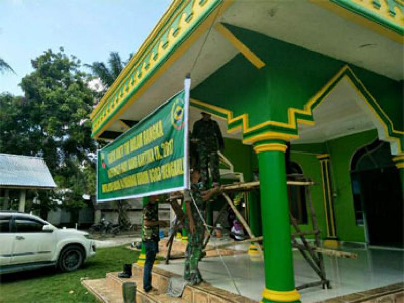 Peringati Hari Juang Kartika, Koramil 04/Mandau Gelar Karya Bakti 