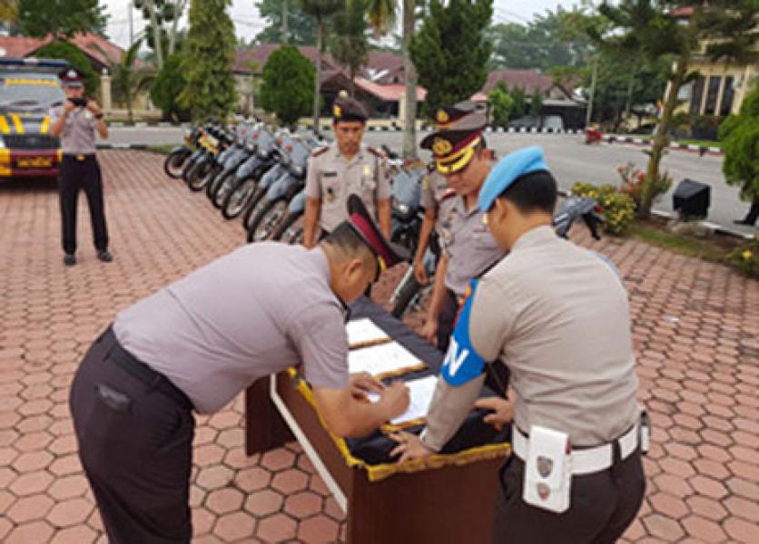 Polres Rohil Serahkan Kendaraan Dinas Bagi Jajaran dan Kapolsek