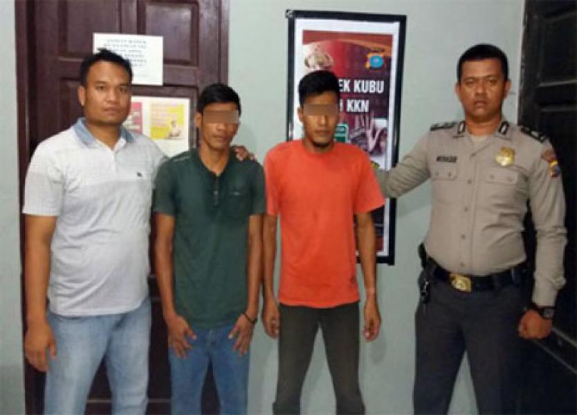 Polsek Kubu Amankan Dua Pemuda Pesta Sabu di Kecamatan Kubu Rohil