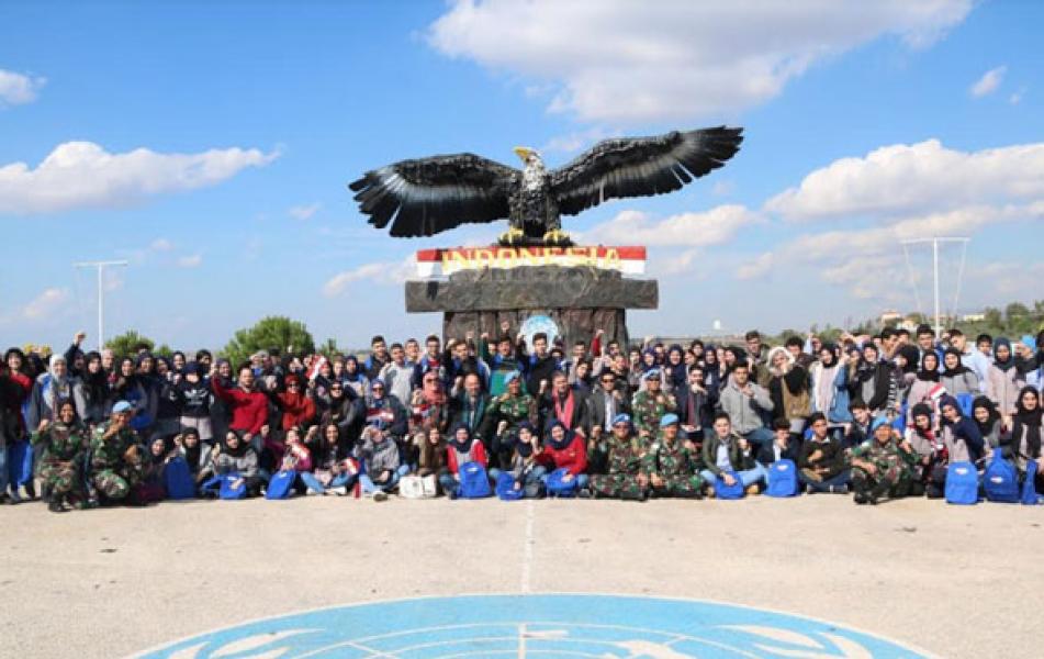 245 Siswa Lebanon Kunjungi Markas Pasukan Garuda Indobatt di Lebanon Selatan