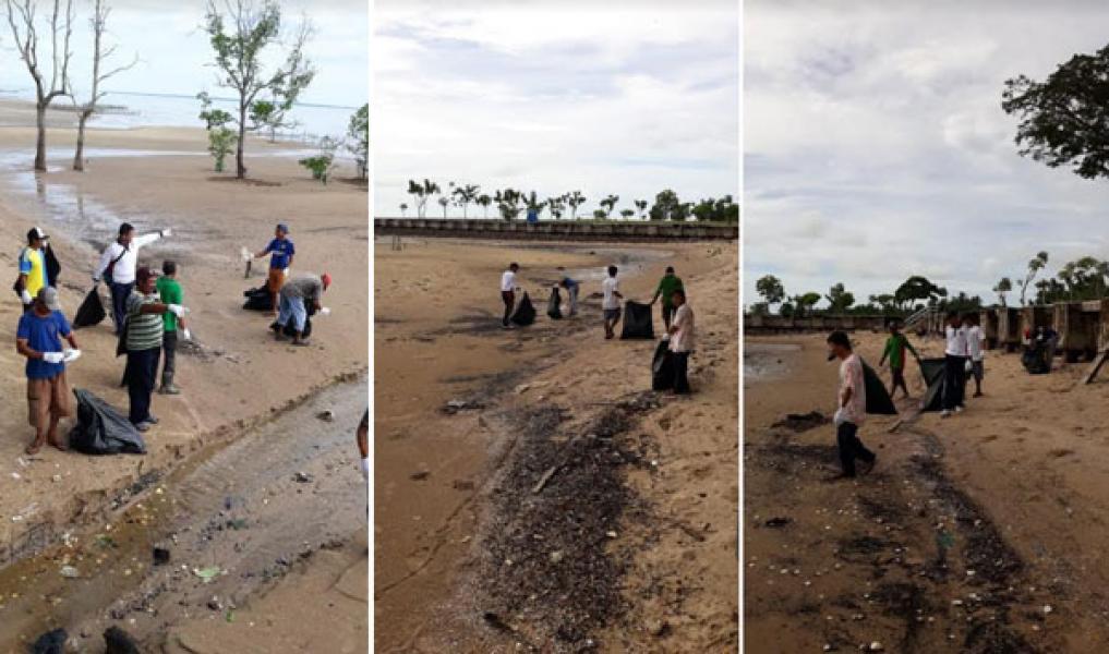 Bakamla SPKKL Tarakan Bersihkan Pantai Amal Lama