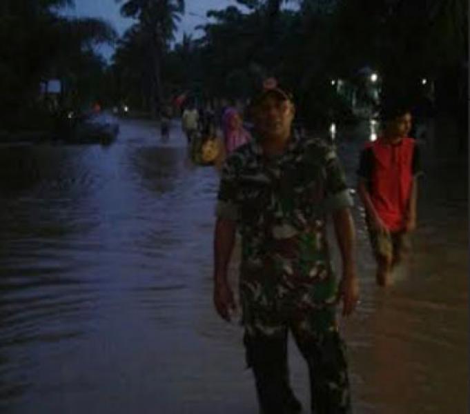 Banjir Di Rohul Meluas, Kodim 0313/Kpr Siap bantu Masyarakat