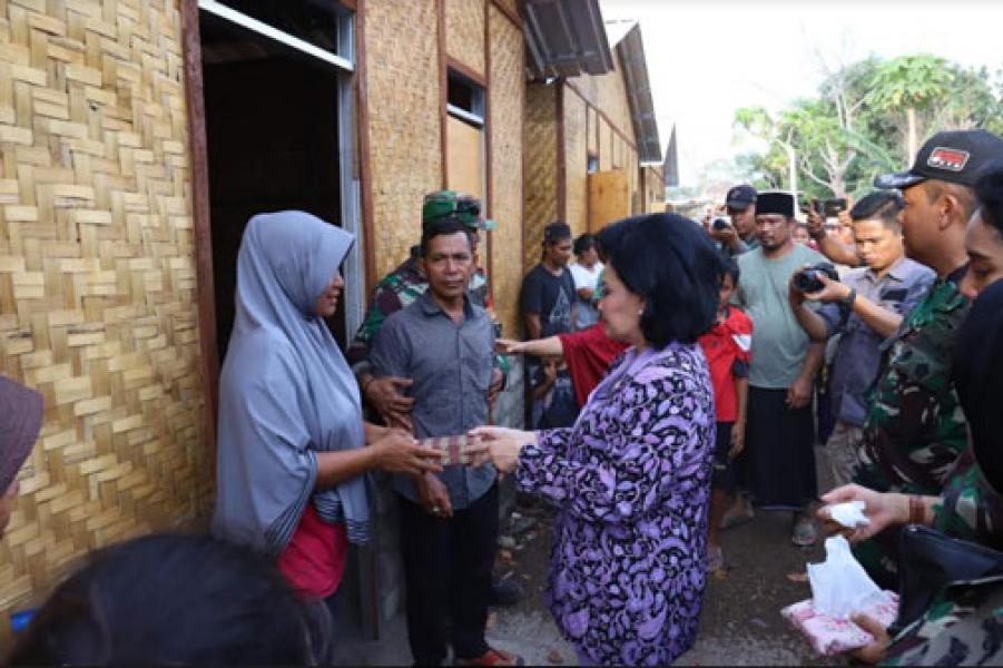Dharma Pertiwi Berikan Bantuan Hunian Warga Korban Gempa Lombok