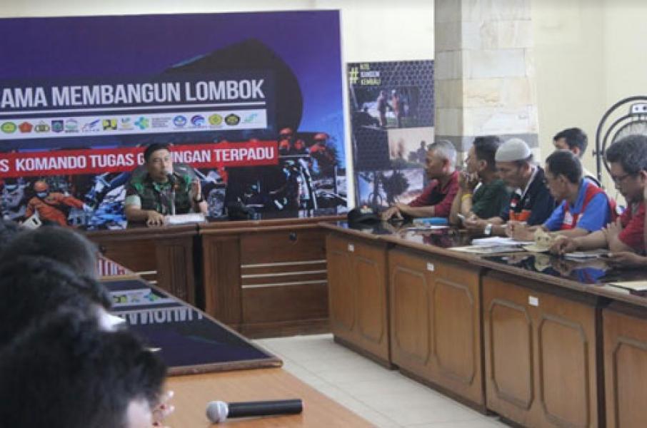 Diakhir Penugasan, Kogasgabpad TNI Undang Relawan Gempa NTB