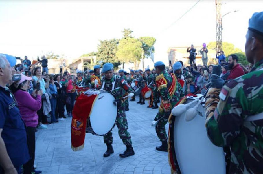 Drum Band Pasukan Garuda Indobatt Pukau Ribuan Warga Lebanon
