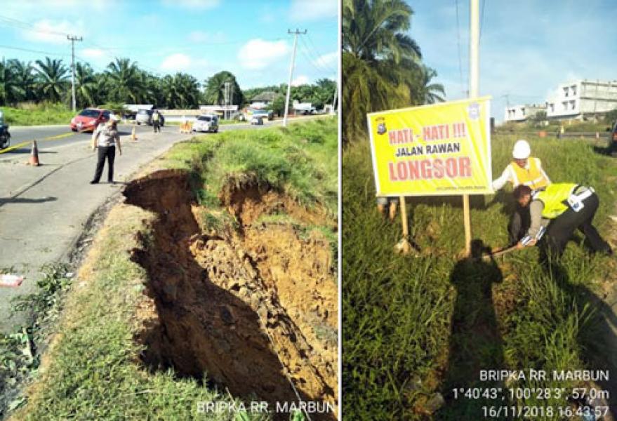Jalan Ambrol Sat Lantas Rohil Layangkan Surat ke Instansi Terkait