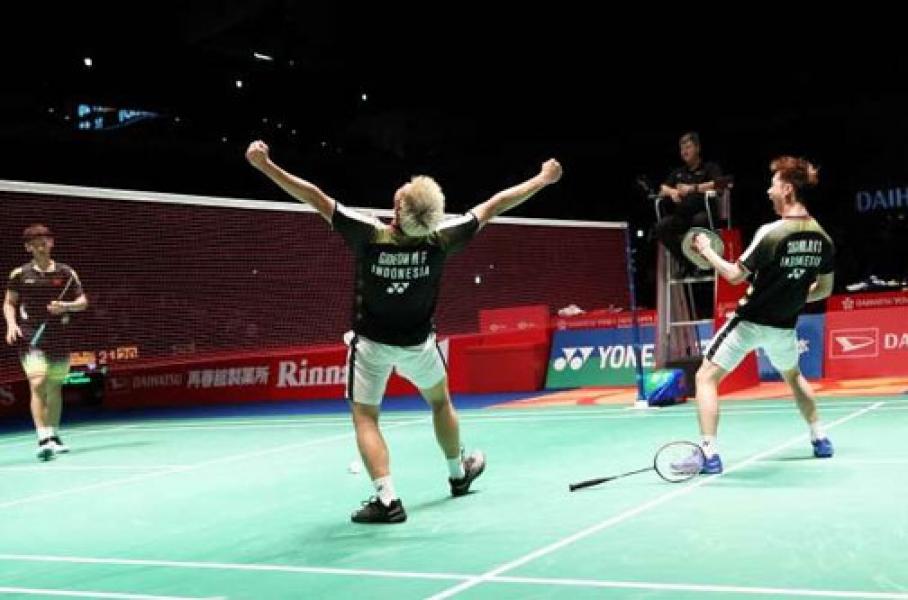 Kalahkan Liu/Zhang, Marcus/Kevin Melaju ke Final Fuzhou Open
