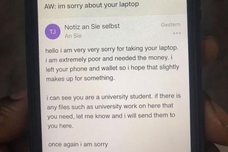 Menggelikan, Pencuri Laptop Minta Maaf pada Pemiliknya via Email