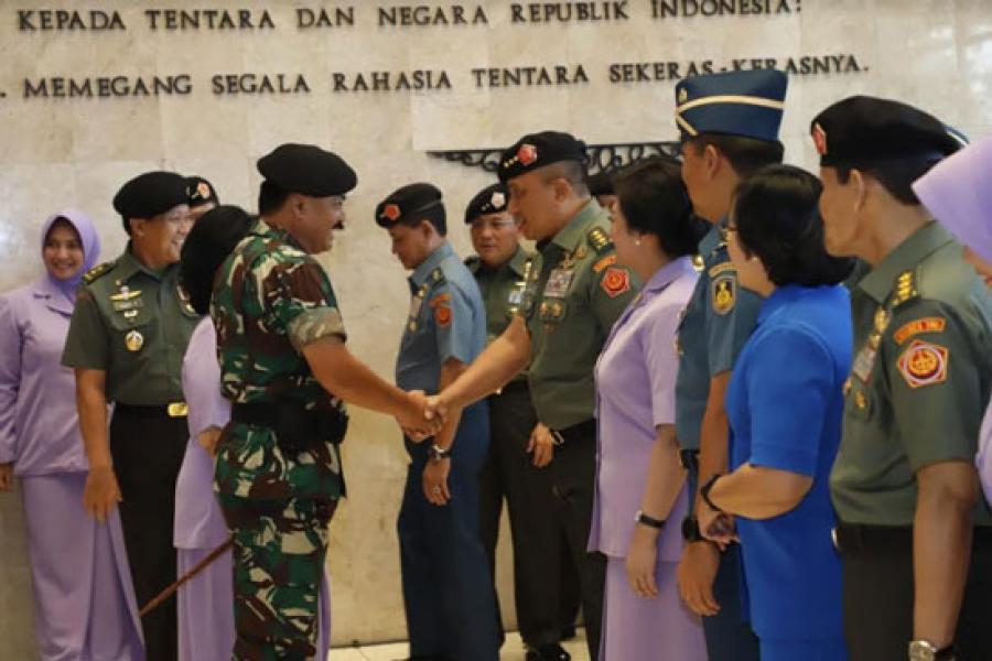 Panglima TNI Terima Laporan Korps Kenaikan Pangkat 51 Pati TNI