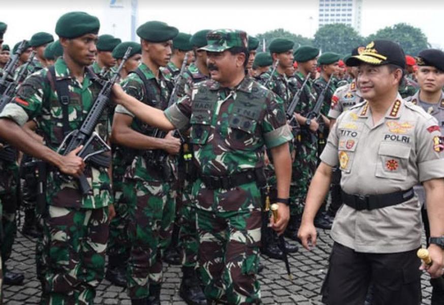 Panglima TNI dan Kapolri Pimpin Apel Kesiapan Pengamanan Bersama 