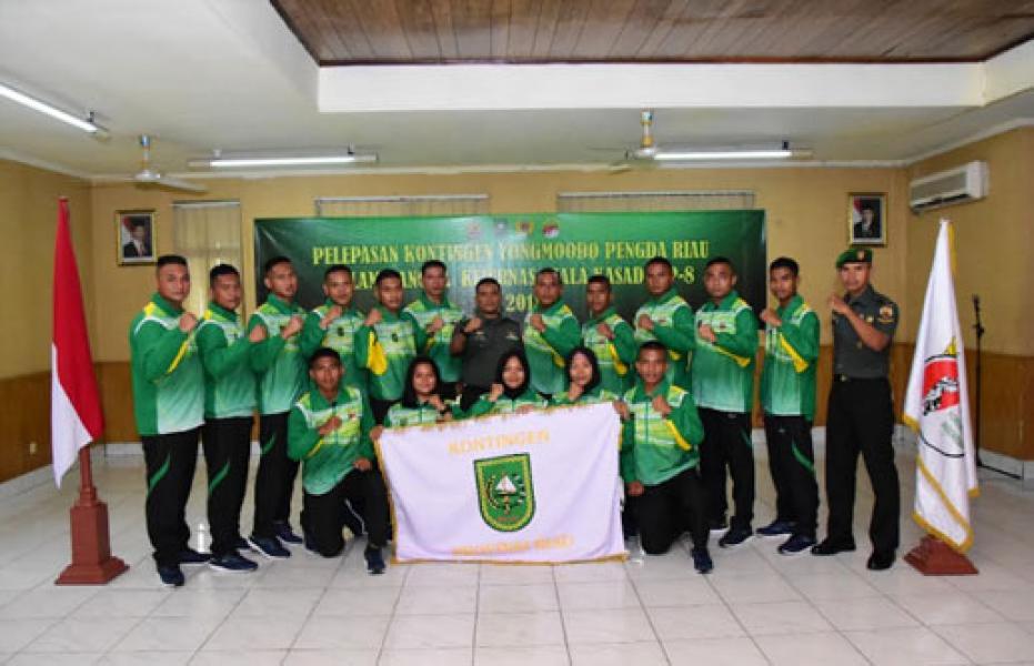 Pengda FYI Riau Kirim Atlit Yongmoodo Kejurnas Piala Kasad Cup-8 Di Bali