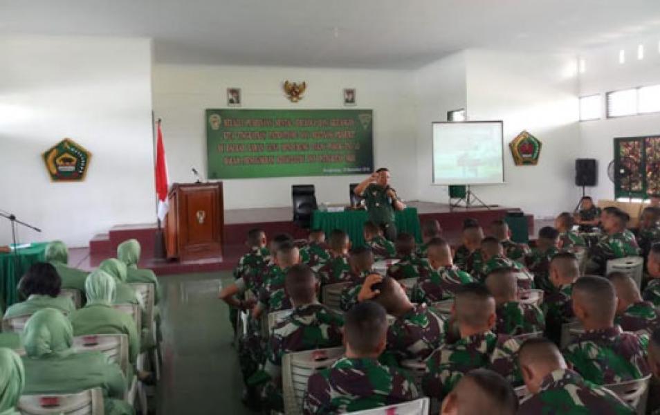 Prajurit dan Persit Kodim 0313/Kampar dan Yonif 132/BS Ikuti Penyuluhan Bintal