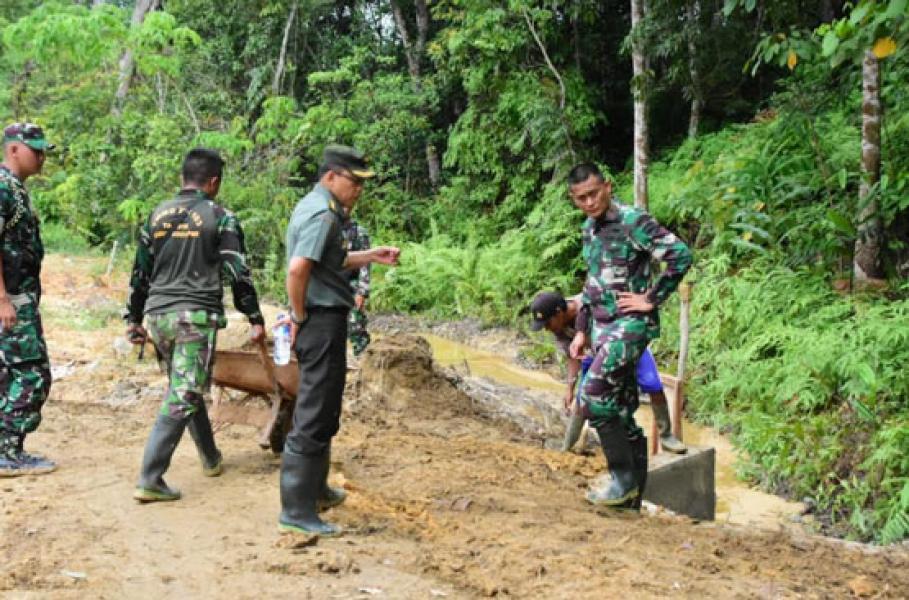 TMMD Ke-103, Danrem 031/WB Lakukan Peninjauan Akhir Pengerjaan Sasaran III 
