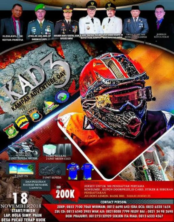 Tampilkan Keindahan Panorama Kampar, Rider Trail Extrime Gelar Even Di Kuok