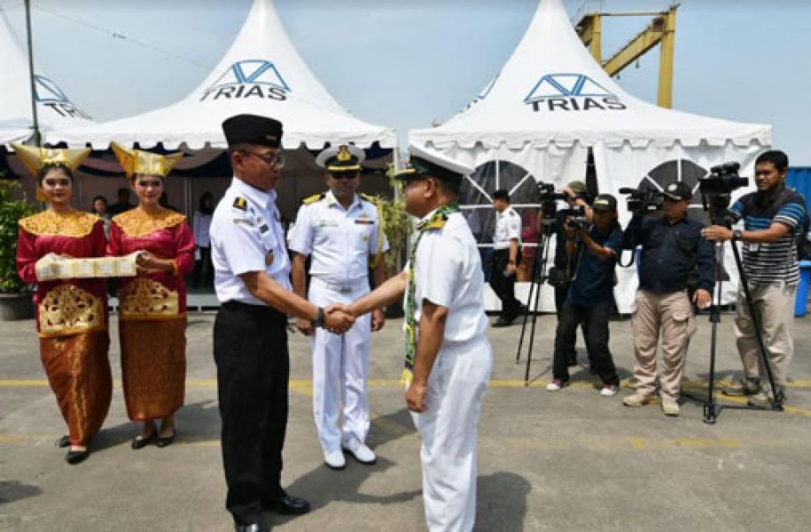 Bakamla RI Sambut Kedatangan Indian Coast Guard Shaurya 16