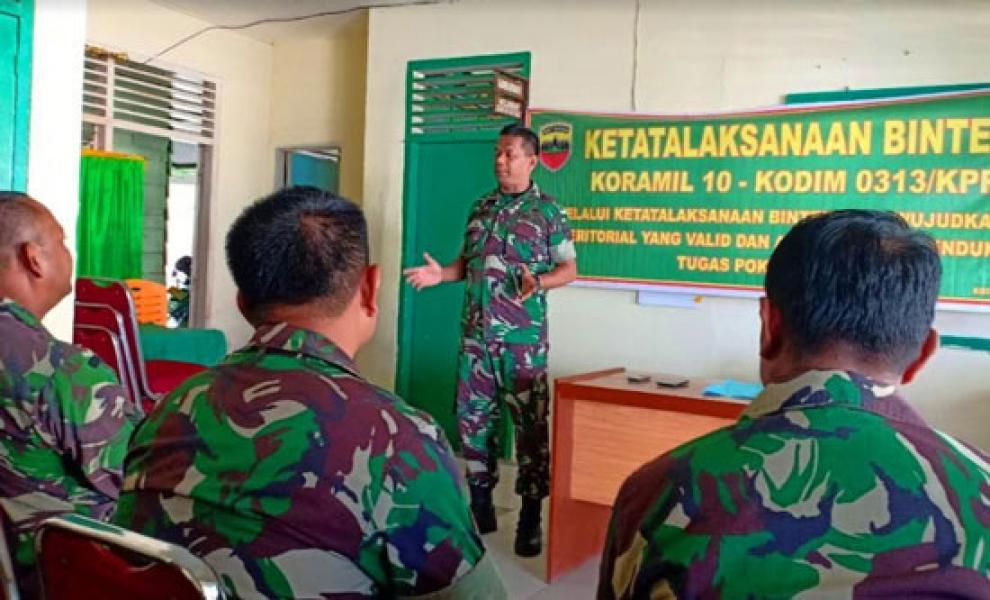 Danramil 10 Kunto Darussalam Pimpin Ketatalaksanaan Binter