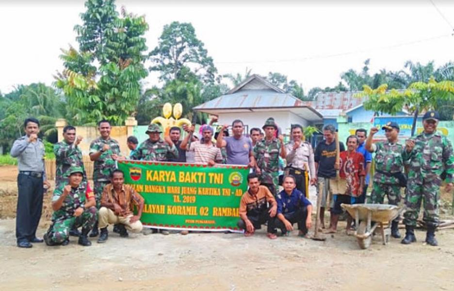 Jelang HJK, TNI POLRI Turun ke Desa Sialang Jaya
