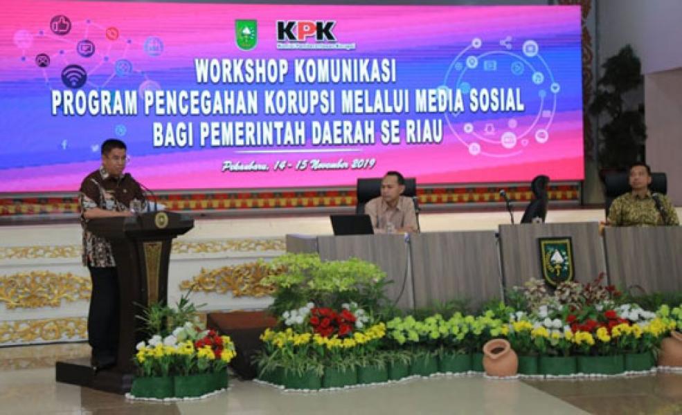 KPK Taja Workshop Pencegahan Korupsi Bersama Diskominfotik Riau