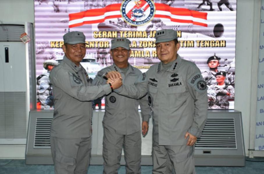 Kepala Zona Maritim Tengah Bakamla RI Resmi Berganti