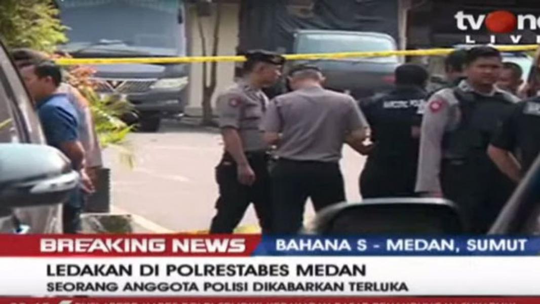 Pelaku Bom Bunuh Diri di Polrestabes Medan Diduga Beratribut Ojol