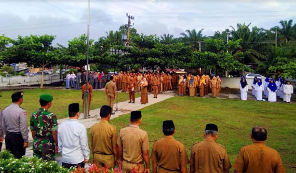 Pelda M Yakfi Hadiri Apel Gabungan Tingkat Kecamatan Rambah Samo