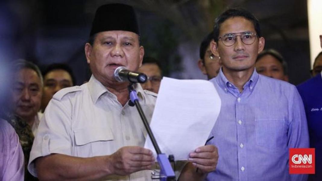 Prabowo-Sandi Tercatat Menang Pilpres 2019 di Desa Fiktif
