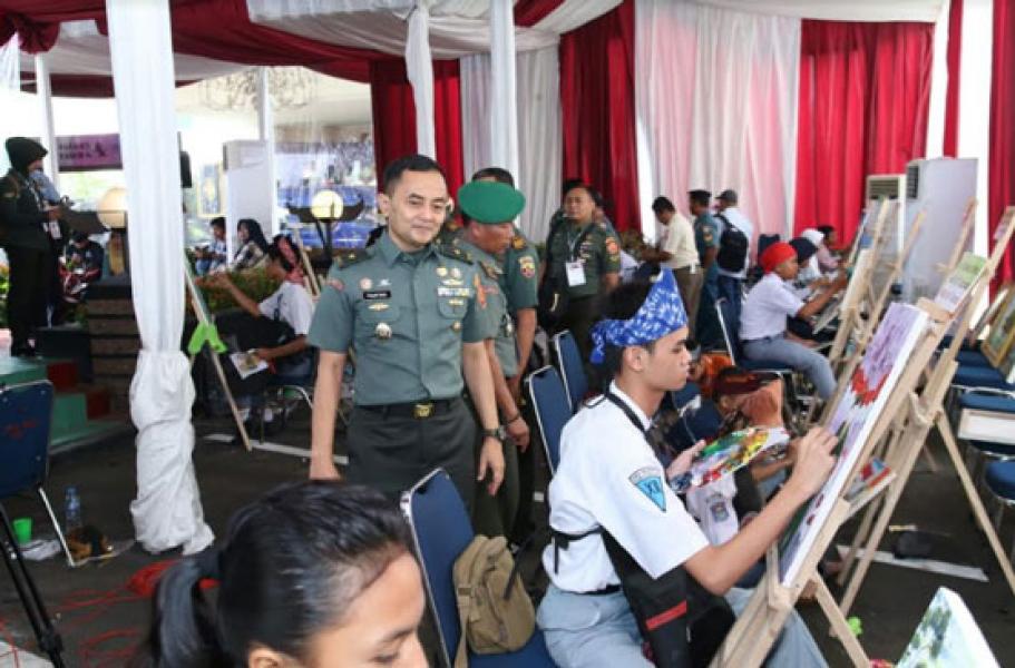 Pusjarah TNI Gelar Lomba Lukis SMA Tingkat Nasional