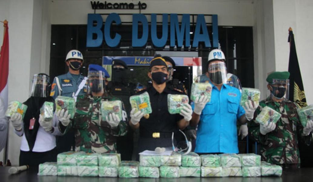 Bea Cukai Dumai Berhasil Amankan 50 Kg Sabu Asal Malaysia