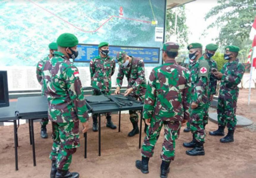 Cek Kondisi Materil, Tim Wasmatops Sopsad Kunjungi Satgas Pamtas Yonif 125/Simbisa