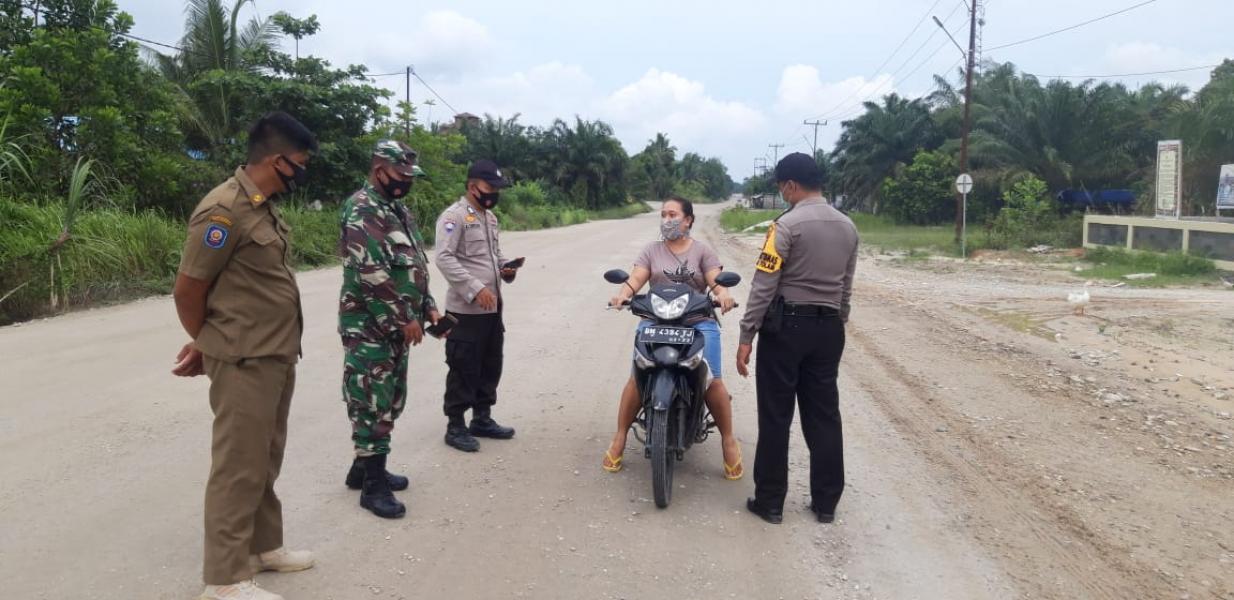 Dimasa Adaptasi Kebiasaan Baru, Polsubsektor Pelalawan Giatkan Operasi Yustisi