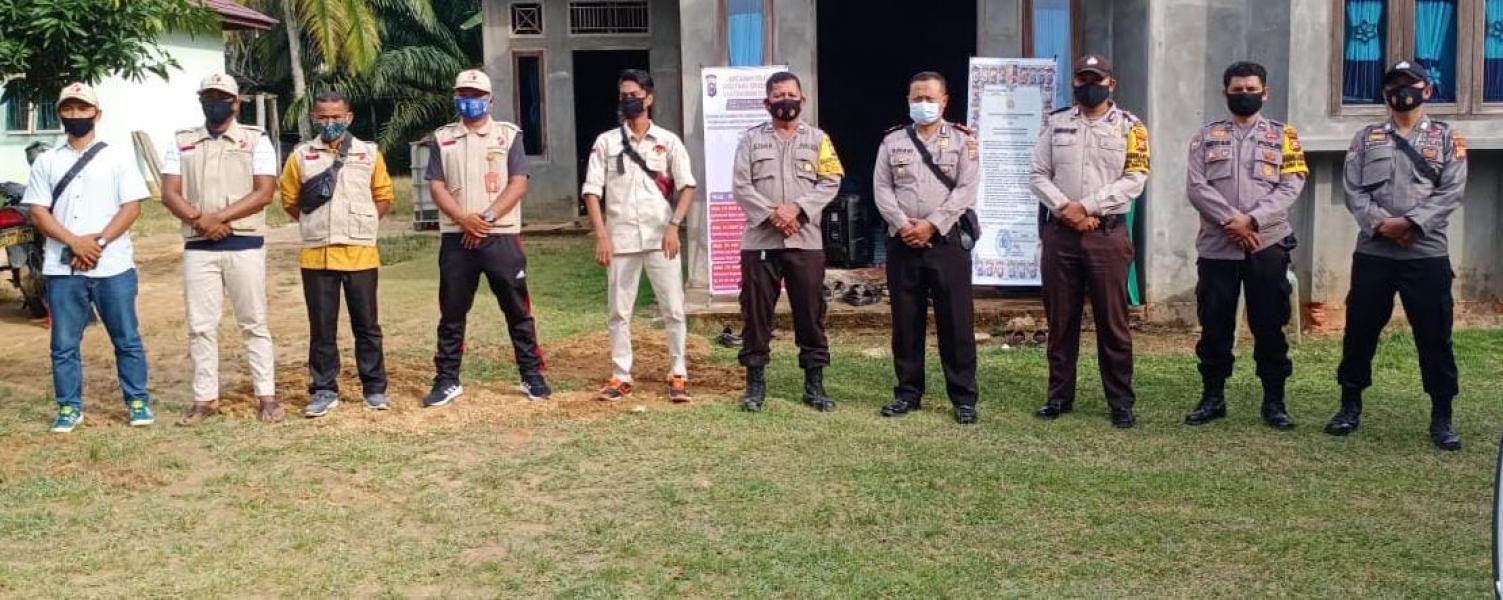 Polsek Bunut Amankan Giat Kampanye Salah Satu Paslon Cabup Pelalawan