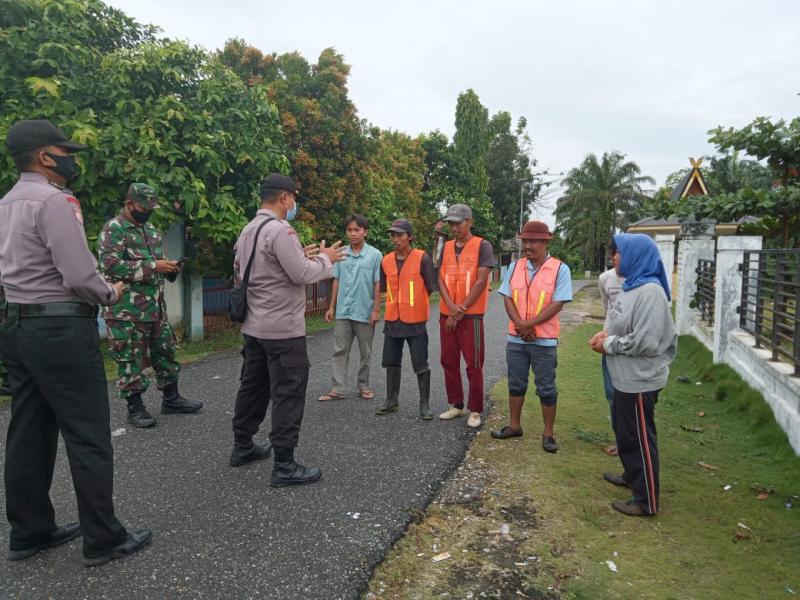 Polsek Bunut Berikan Sanksi Warga yang Melanggar Protokol Kesehatan