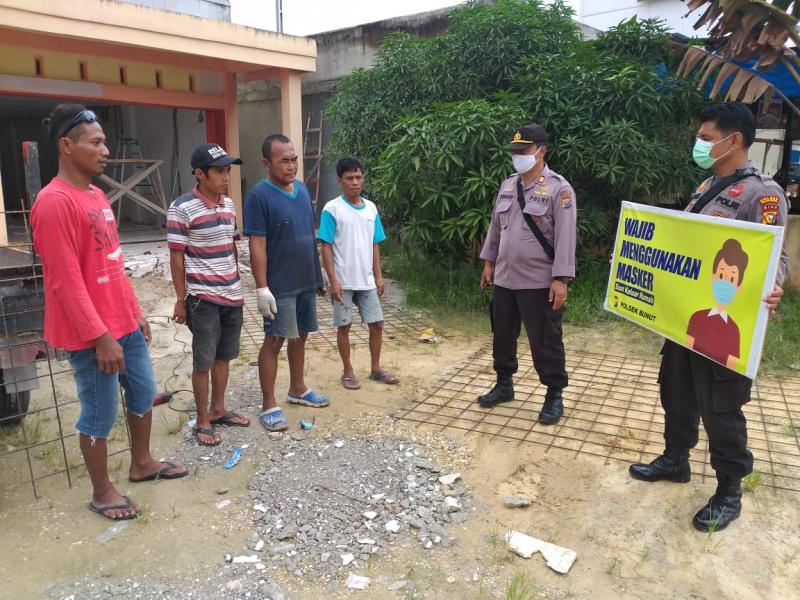 Polsek Bunut Masih Temukan Warga Tidak Memakai Masker