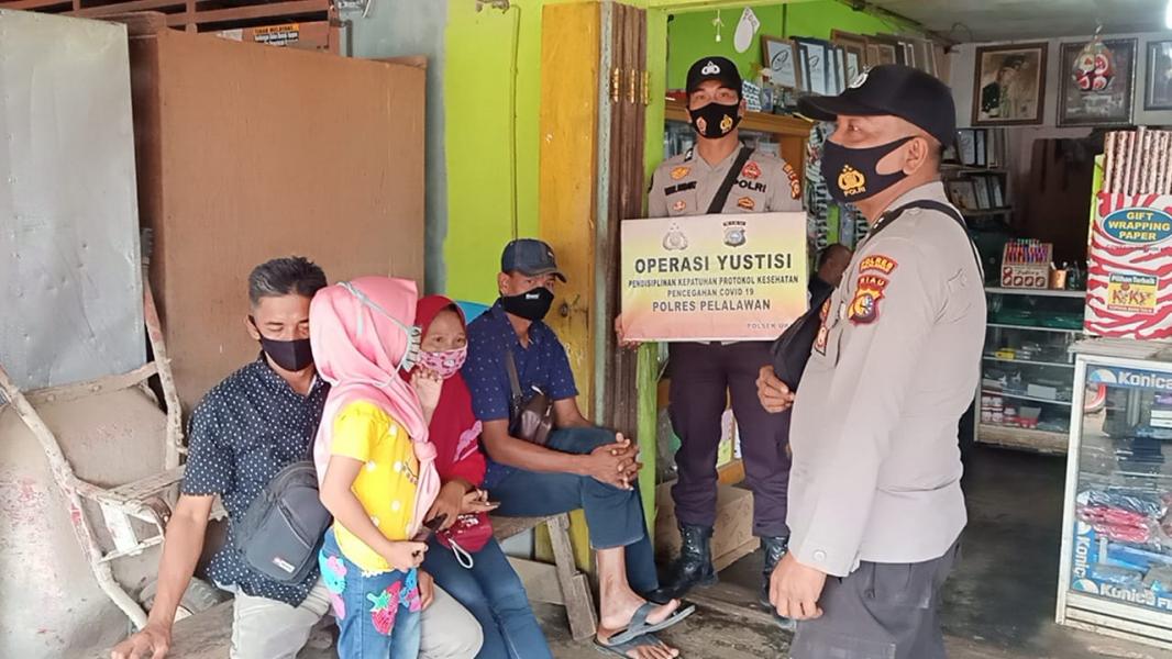 Polsek Ukui Gelar Operasi Yustisi di Pasar Tradisional 