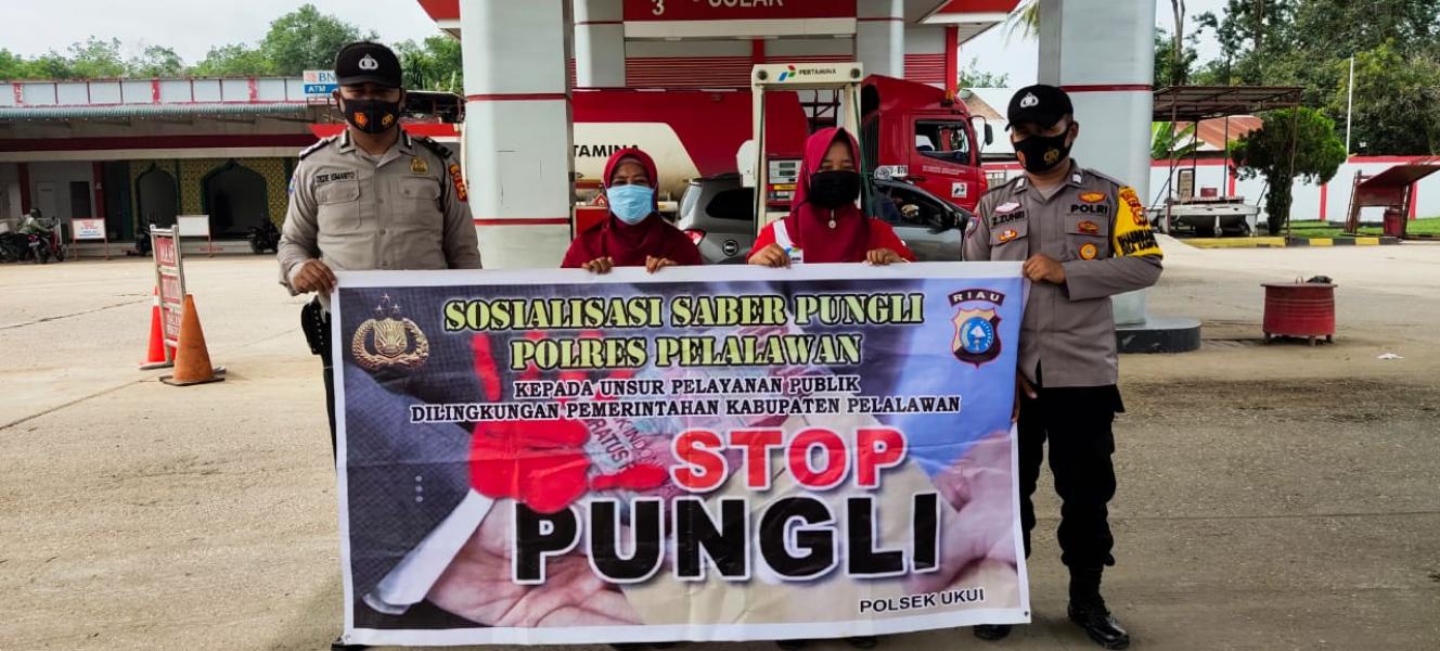 Polsek Ukui Rutin Laksanakan Patroli Cegah C3 dan Sosialisasi Saber Pungli di Kelurahan Ukui