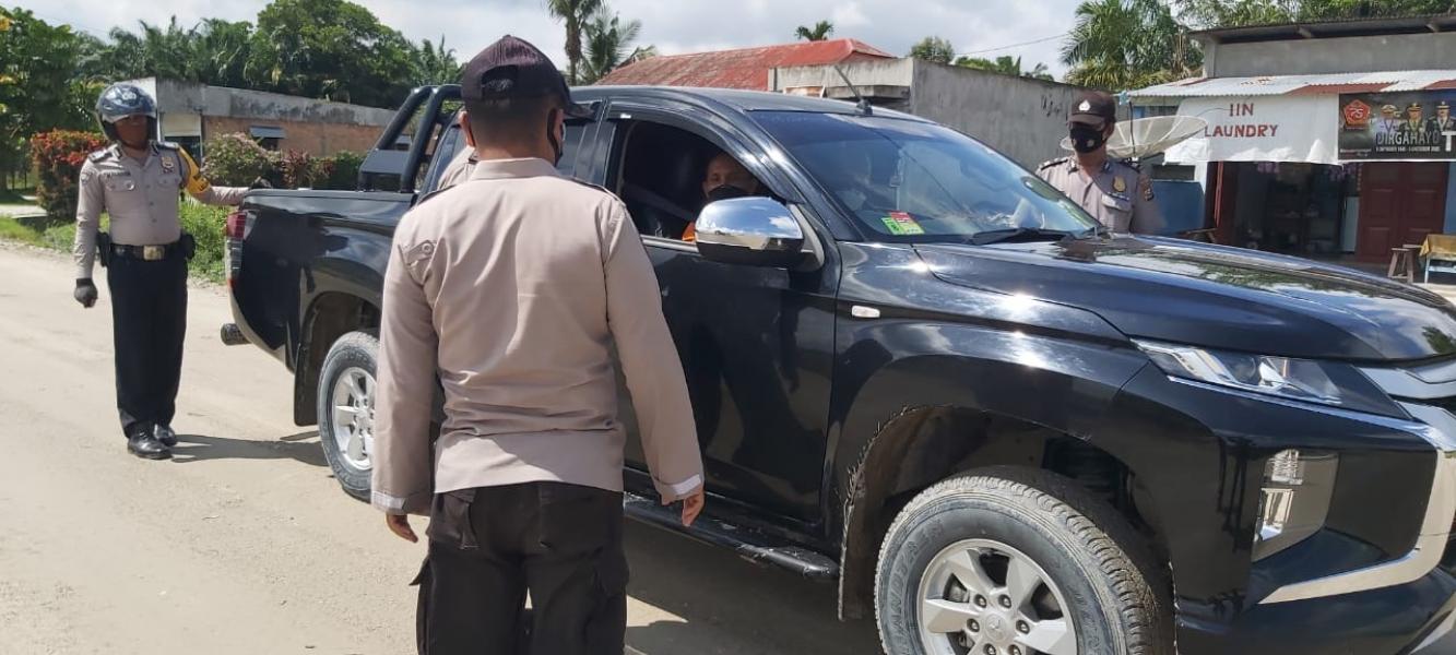 Polsubsektor Pelalawan Gencar Lakukan Ops Yustisi Pendisiplinan Prokes