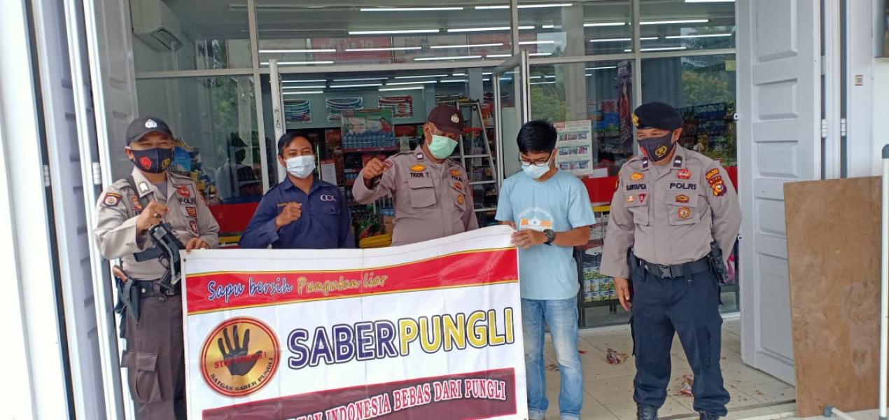 Rutinitas Polsek Pangkalan Lesung Laksanakan Giat Saber Pungli di Wilkumnya