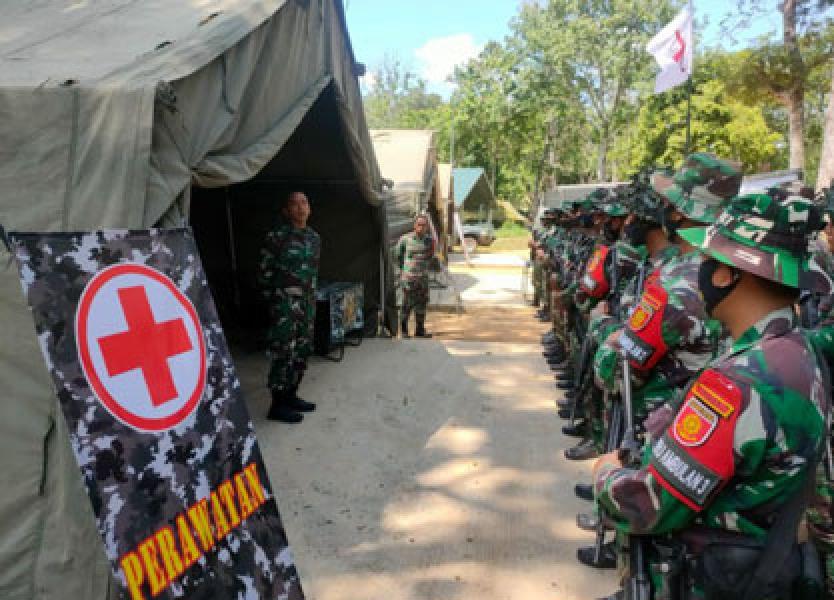 Satgasrat Brigif R-9 Kostrad Gelar Penyuluhan Bahaya Covid-19 di Jajaran Tempurnya