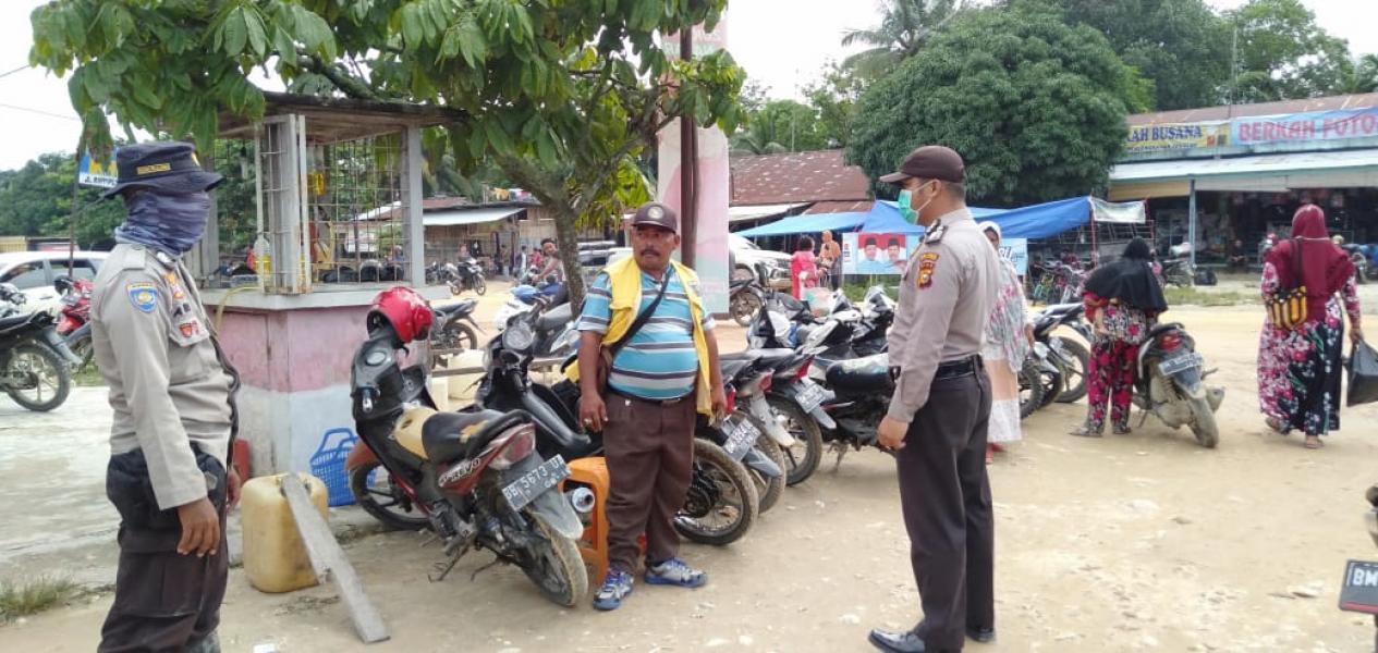 Waspadai Aksi Kejahatan dan Penyebaran Corona, Polsek Langgam Intensifkan Patroli dan Sosialisasi